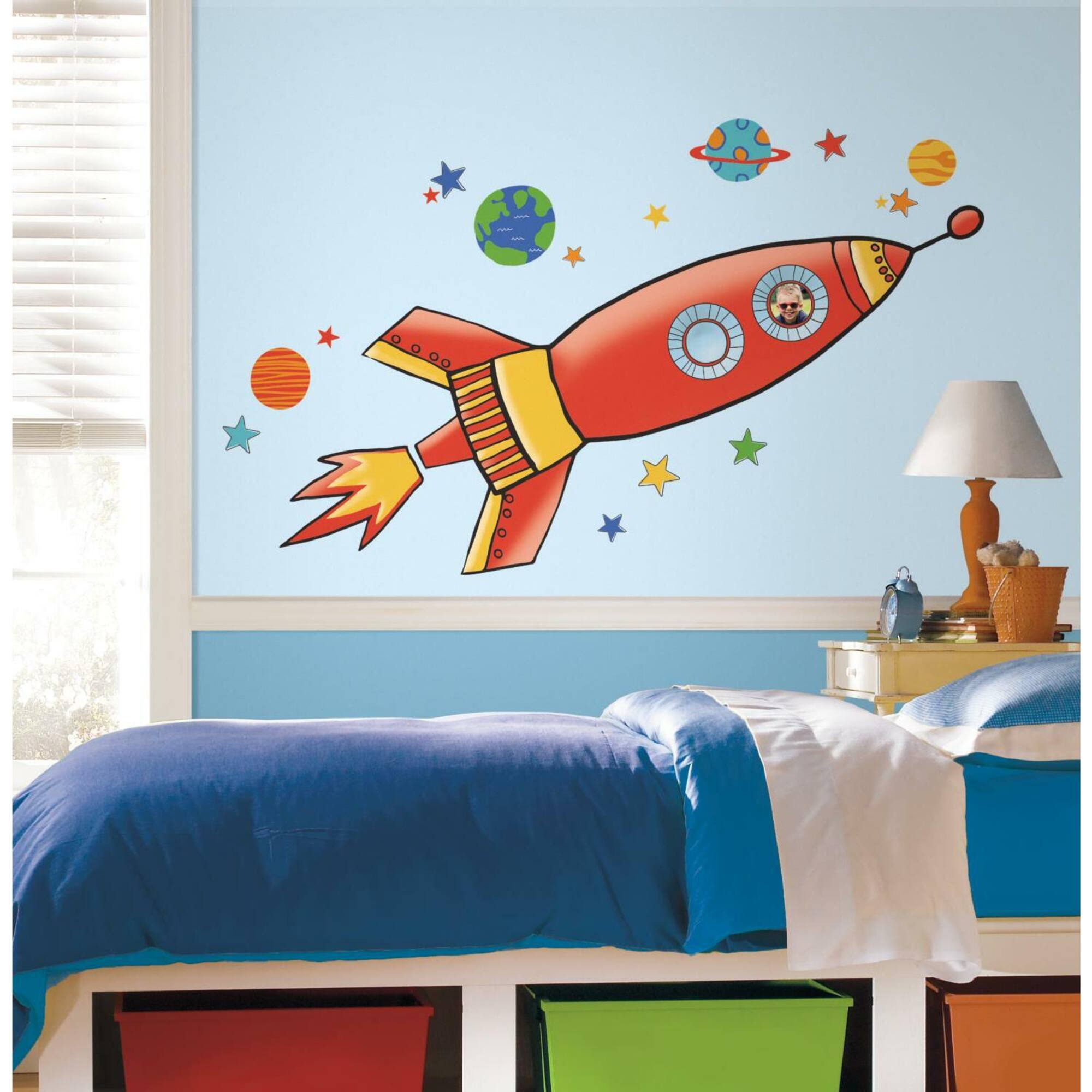 RoomMates Rocket Peel & Stick Giant Wall Decals